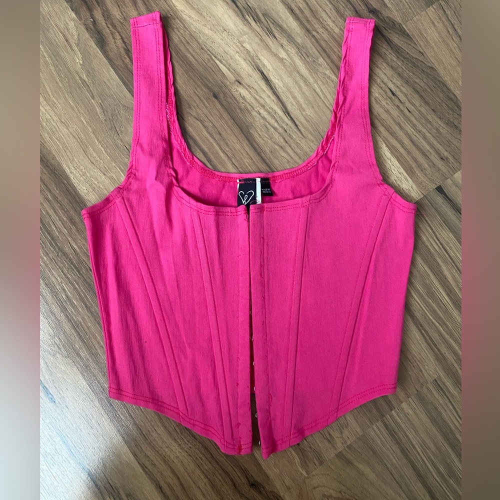 Pink corset top
